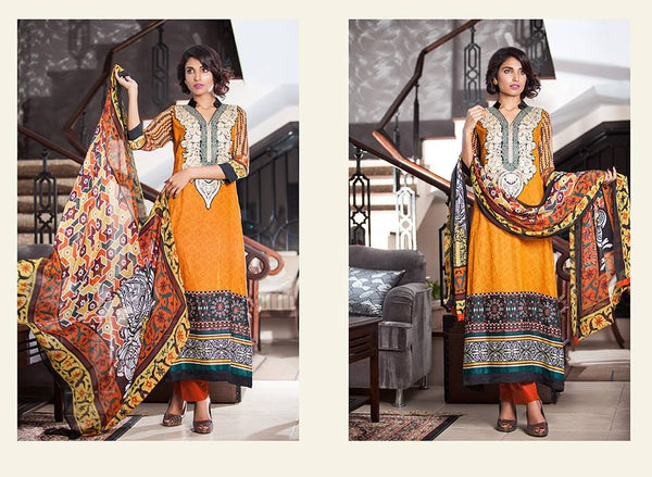 Mahnoor Colours of the Sun Unstitched Suit