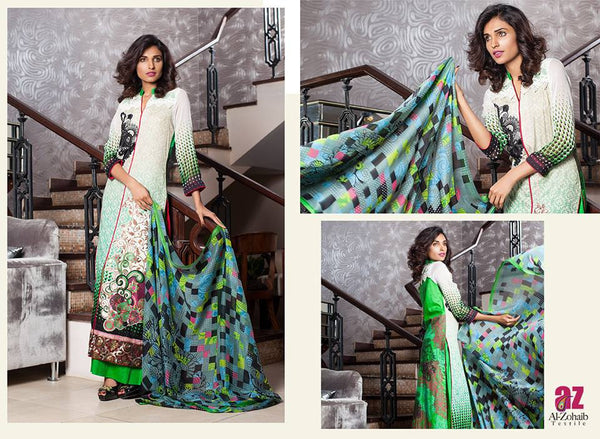 Mahnoor Peacock Designer Unstitched Suit