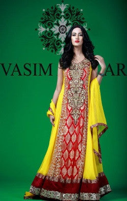 Yellow and Red Formal Suit