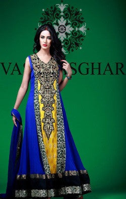 Blue and Yellow Formal Suit