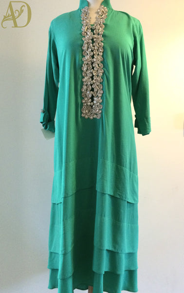 Parrot Green Layered Top