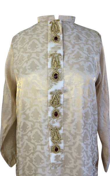 Gold Mysori Chiffon Kurta