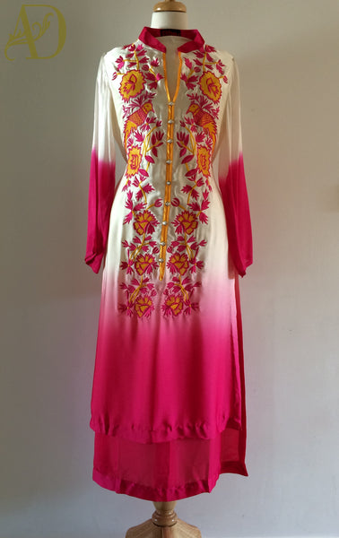 Ombre Pink and White Tunic