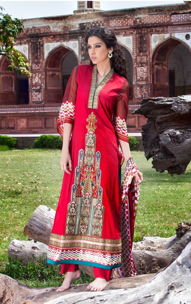 ZebAisha Red Unstitched Suit